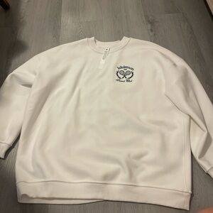 Lululemon Athletica White Crew Neck Sweater